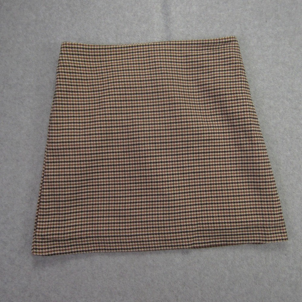 Copper Key Skirt Girls Medium Brown Houndstooth A-Line Stretch School Preppy